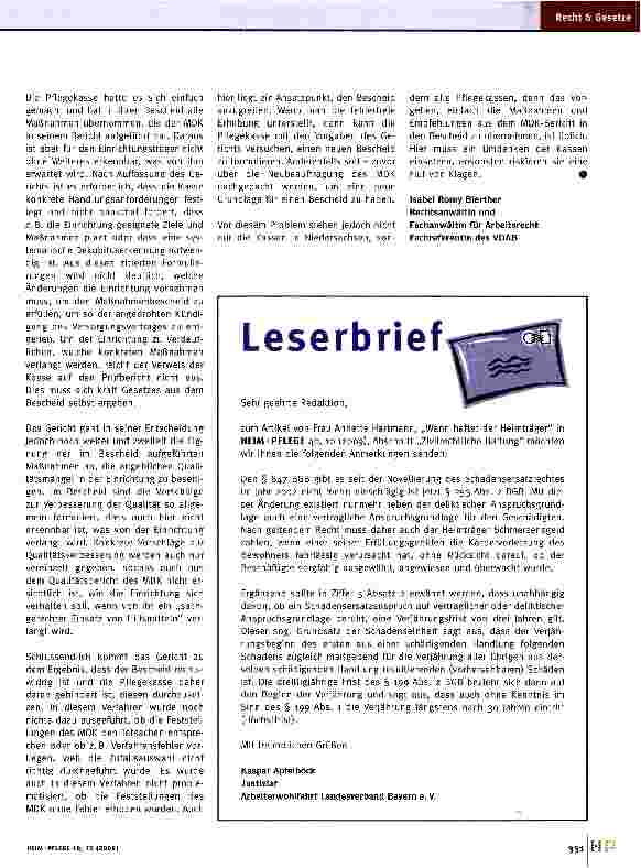 Vorschauseite 2: Musterklage gegen Pflegekasse: Unklar formulierter Maßnahmenbescheid ungültig