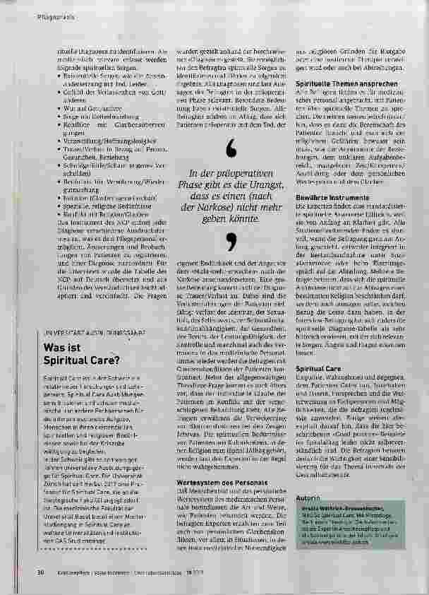 Vorschauseite 3: Einfluss von Spiritualität/Religion in der präoperativen Phase