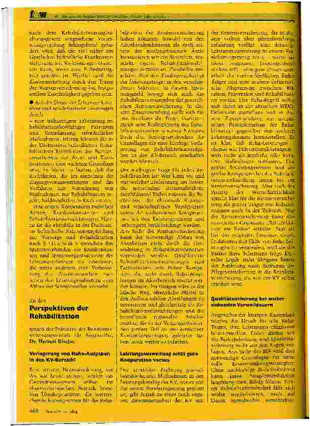 Vorschauseite 4: Seminartag für Akutkrankenanstalten und für Vorsorgeund Rehakliniken 1999
