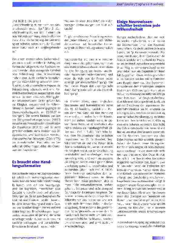 Vorschauseite 2: Philosophie und Neurowissenschaft treffen Bürgerliches Gesetzbuch