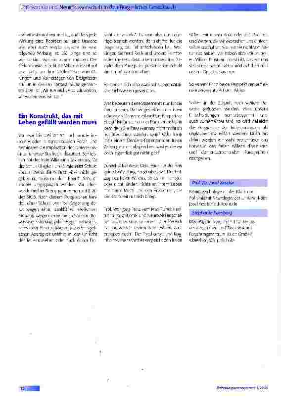 Vorschauseite 3: Philosophie und Neurowissenschaft treffen Bürgerliches Gesetzbuch