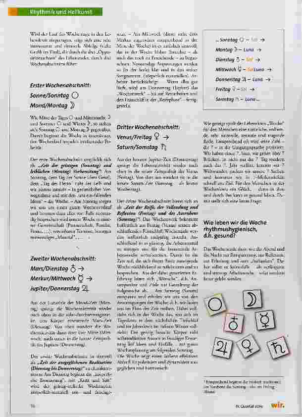 Vorschauseite 3: Rhythmushygiene im Wochen kreis
