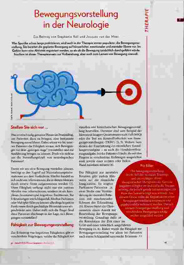 Vorschauseite 1: Bewegungsvorstellung in der Neurologie