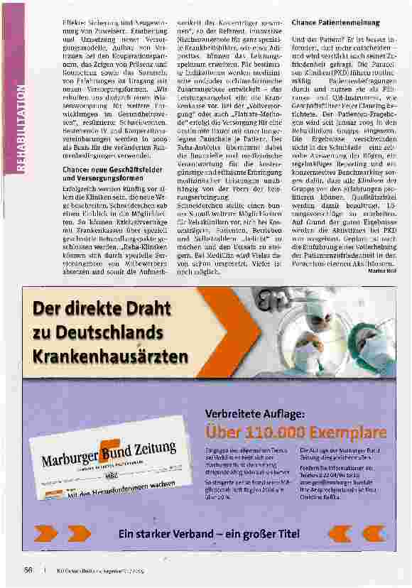 Vorschauseite 3: Die Reha zwischen Wunsch und Wirklichkeit
