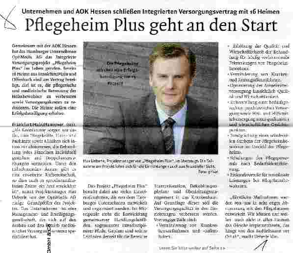 Vorschauseite 1: Pflegeheim Plus geht an den Start
