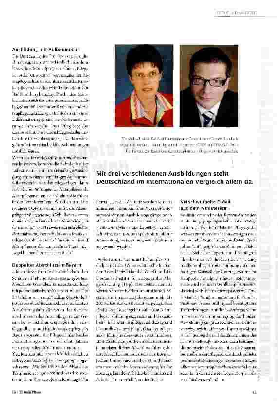 Vorschauseite 2: GENERALISTISCHE PFLEGEAUSBILDUNGAusgebremst