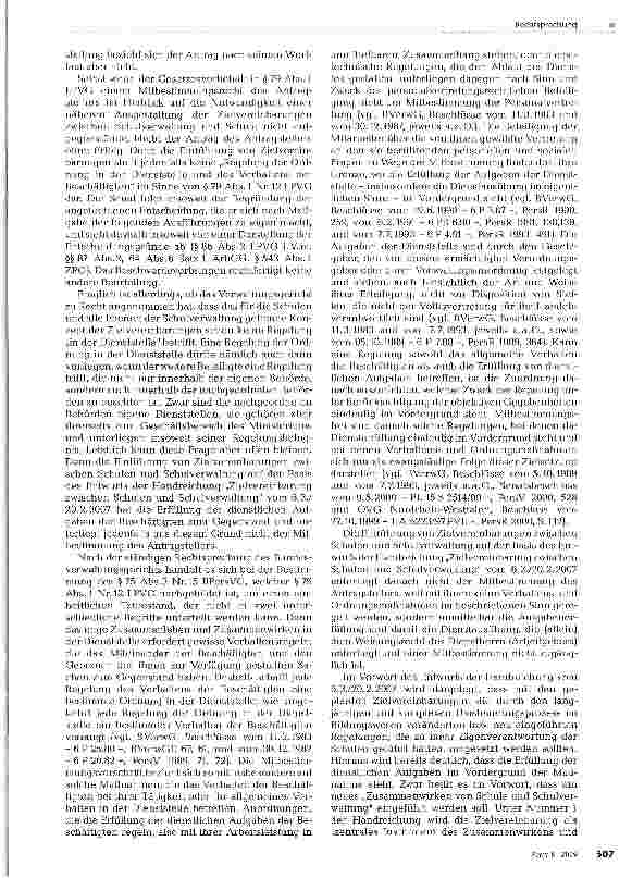 Vorschauseite 3: Mitbestimmung bei der Einführung von Zielvereinbarungen zwischen Behörden