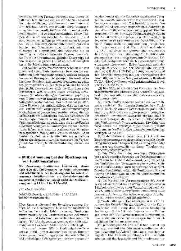 Vorschauseite 5: Mitbestimmung bei der Einführung von Zielvereinbarungen zwischen Behörden