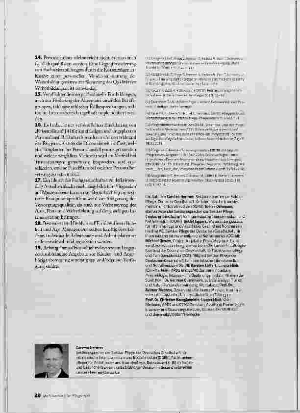 Vorschauseite 4: BERUFSAUSSTIEG IN DER INTENSIVPFLEGE; WIE GEGENSTEUERN?