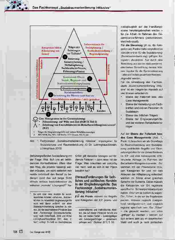 Vorschauseite 4: Das Fachkonzept „Sozialraumorientierung Inklusive“: Gesamtplanung und ICF als Impulsgeber für Sozialplanung und Raumentwicklung