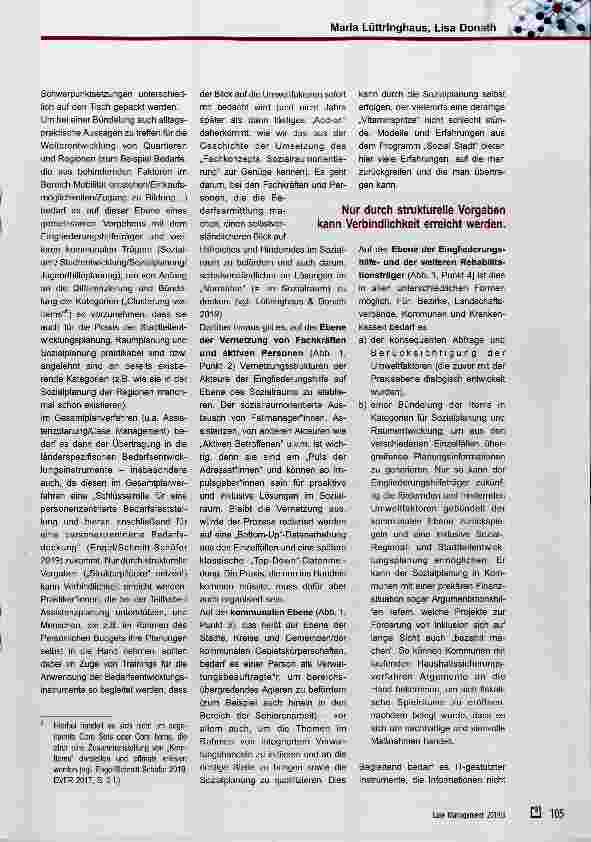 Vorschauseite 5: Das Fachkonzept „Sozialraumorientierung Inklusive“: Gesamtplanung und ICF als Impulsgeber für Sozialplanung und Raumentwicklung