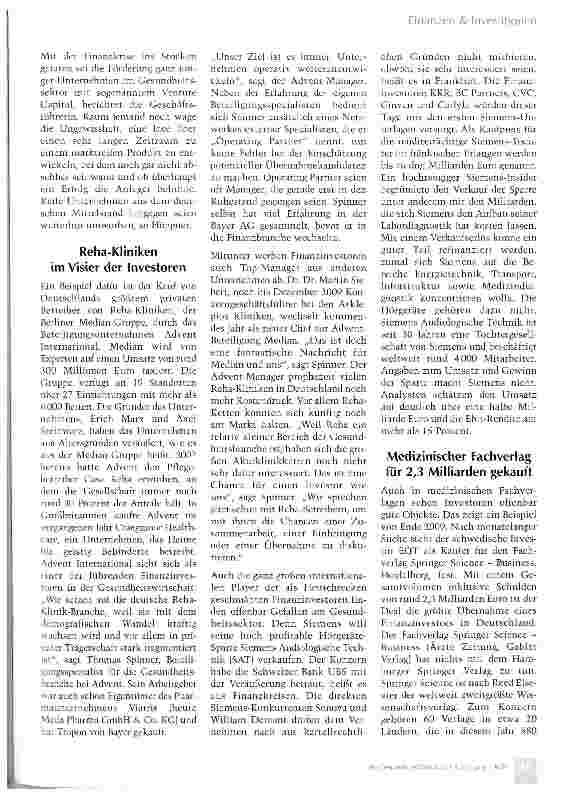 Vorschauseite 2: Private Equity: Von Krise keine Spur