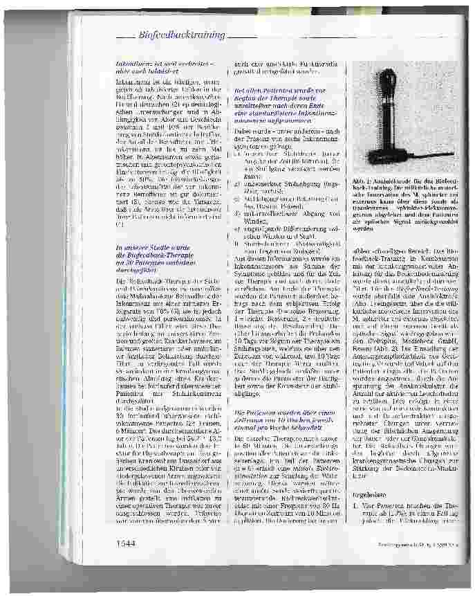 Vorschauseite 2: Ambulantes Biofeedbacktrainingin in einer krankengymnastischen Abteilung
