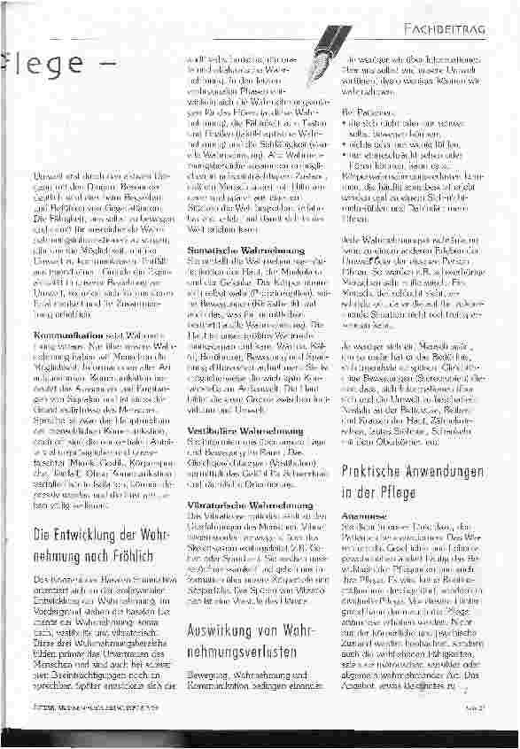 Vorschauseite 2: Basale Stimulation in der Pflege - schon gehört?