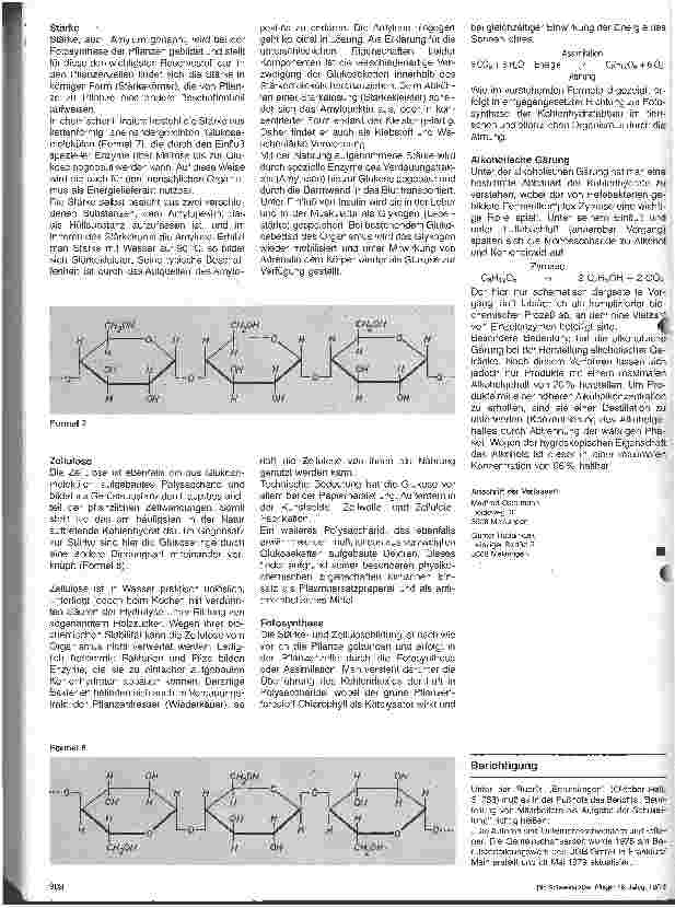 Vorschauseite 3: Die organische Chemie (III) Kohlenhydrate //// Grundlagen der Chemie 11. Folge