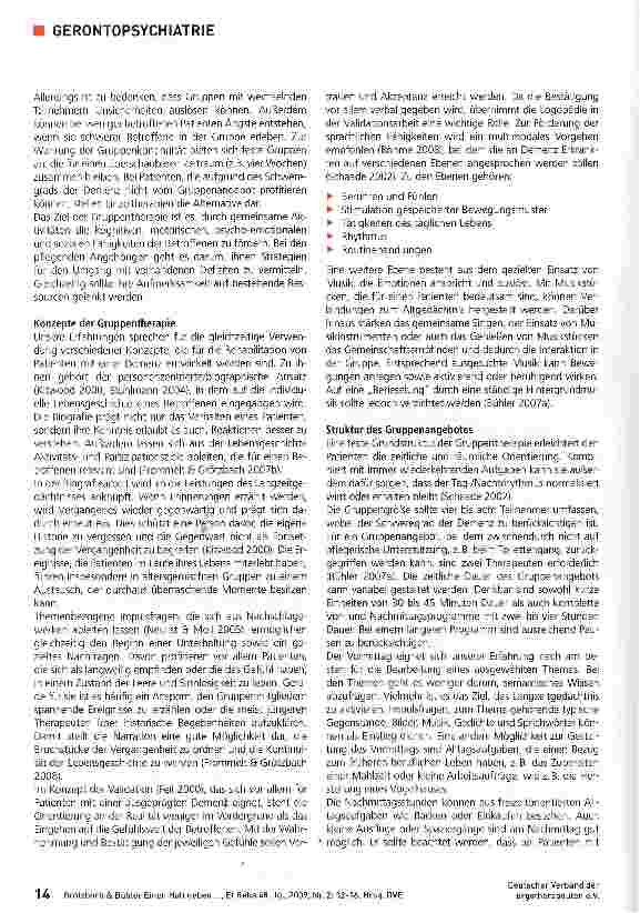 Vorschauseite 3: Einen Halt geben: Gruppentherapie für Patienten mit einer Demenz