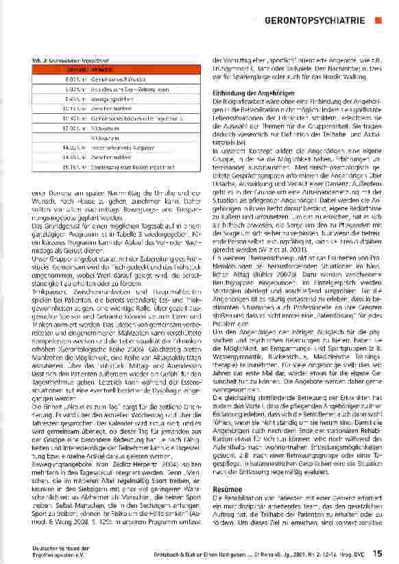 Vorschauseite 4: Einen Halt geben: Gruppentherapie für Patienten mit einer Demenz