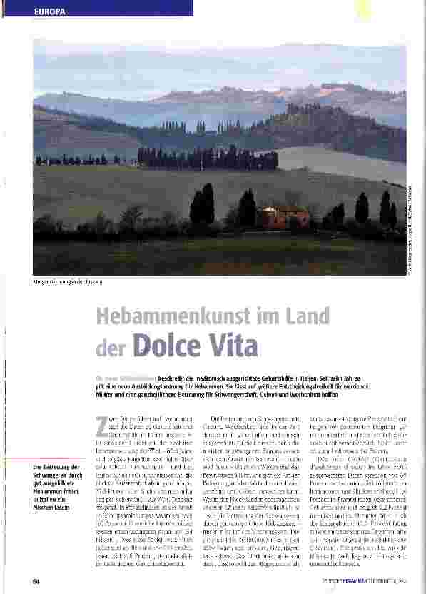 Vorschauseite 1: Hebammenkunst im Landder Dolce Vita