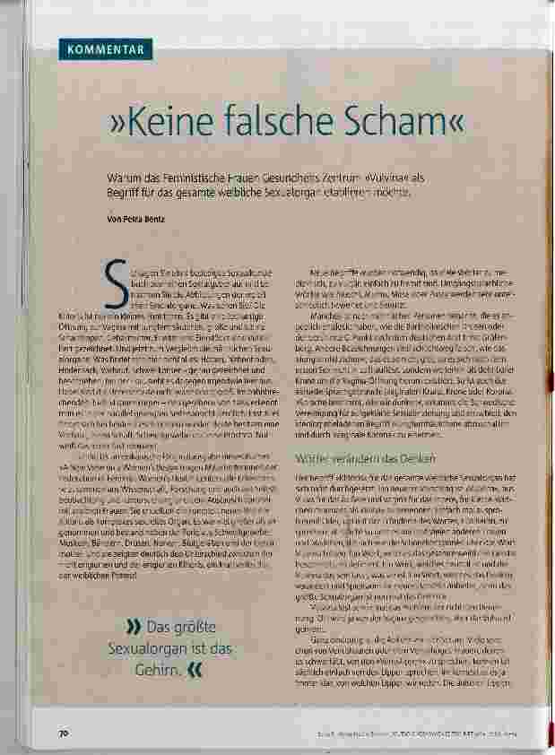 Vorschauseite 1: Keine falsche Scham