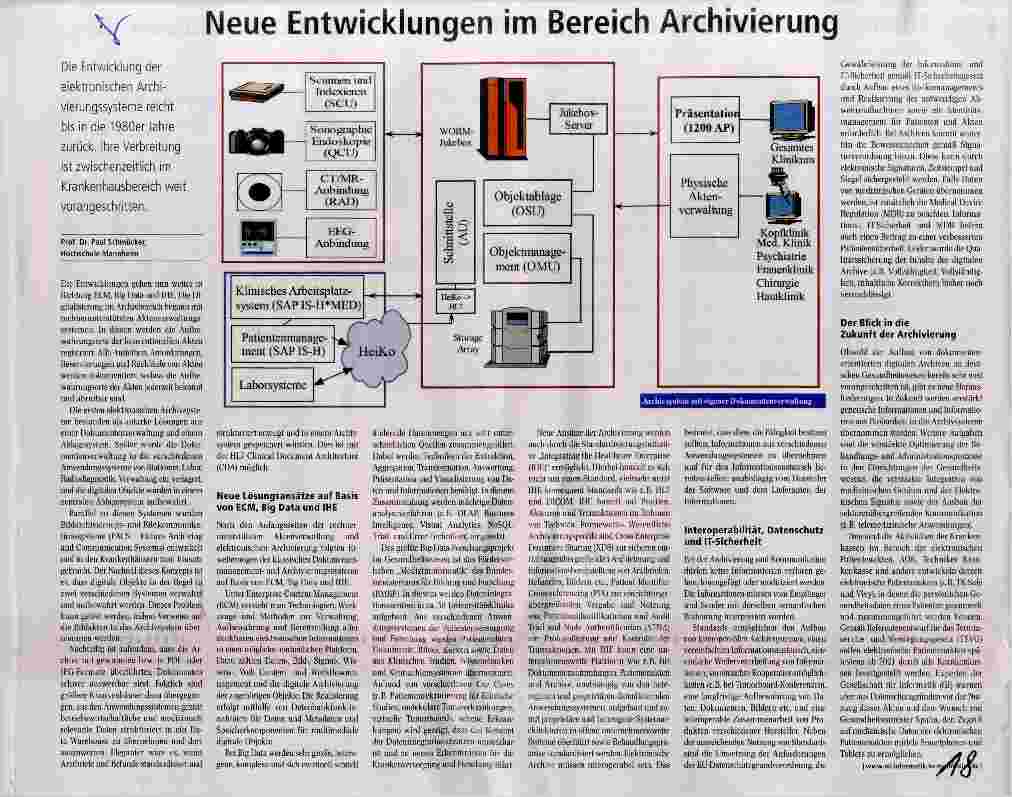 Vorschauseite 1: Neue Entwicklungen im Bereich Archivierung