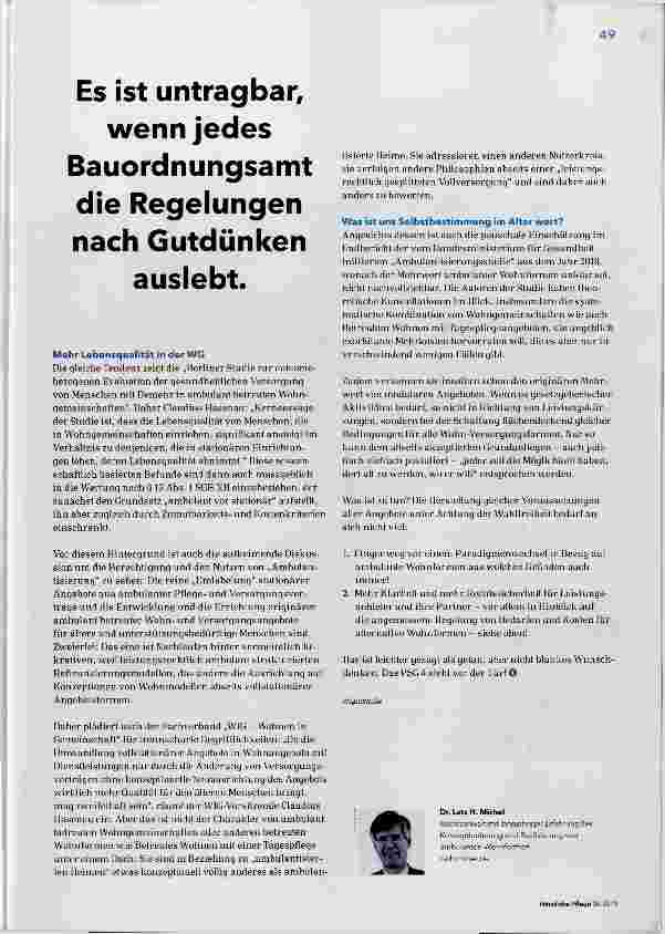 Vorschauseite 4: Weg mit der WG-Lücke!