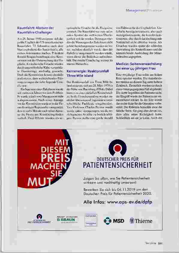Vorschauseite 2: Sicherheitsgerichtete Verhaltenstrainings Von der Raumfahrt lernen