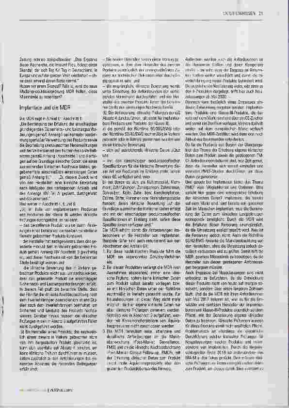 Vorschauseite 3: Notstand im Krankenhaus durch die MDR?