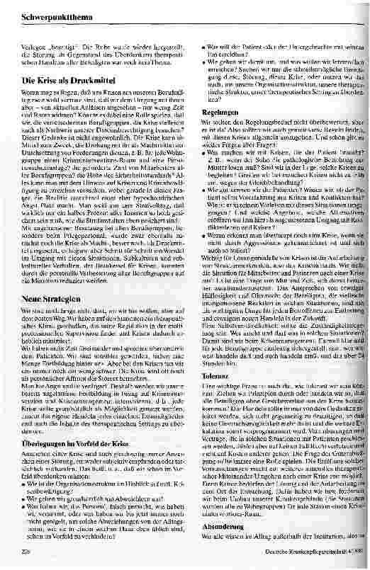 Vorschauseite 2: Krisen und Krisenintervention im Maßregelvollzug