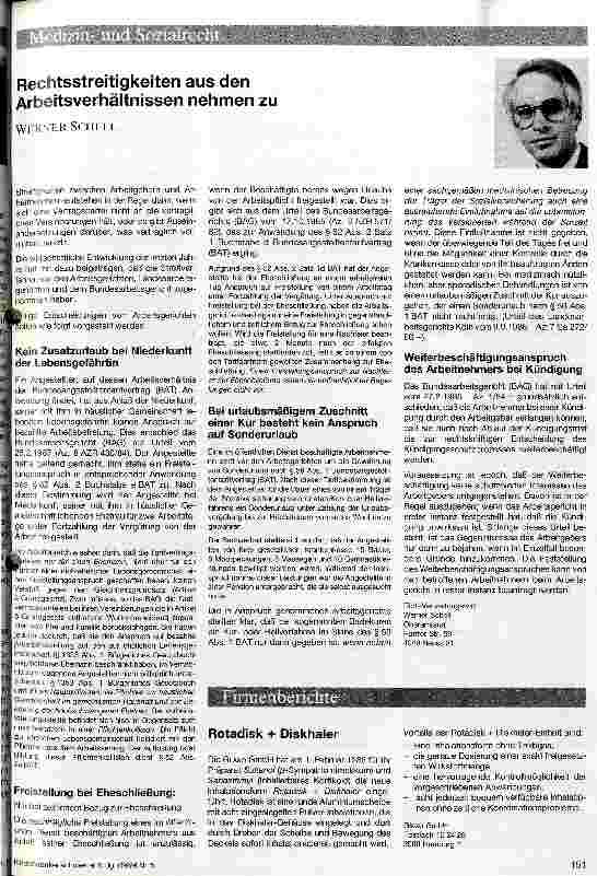 Vorschauseite 1: Medizinund Sozialrecht: Rechtsstreitigkeiten aus den Arbeitsverhältnissen nehmen zu