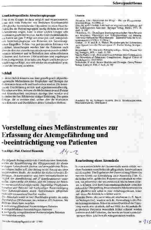 Vorschauseite 6: Physiotherapeutische Maßnahmen zur Atelektasenprophylaxe und -therapie