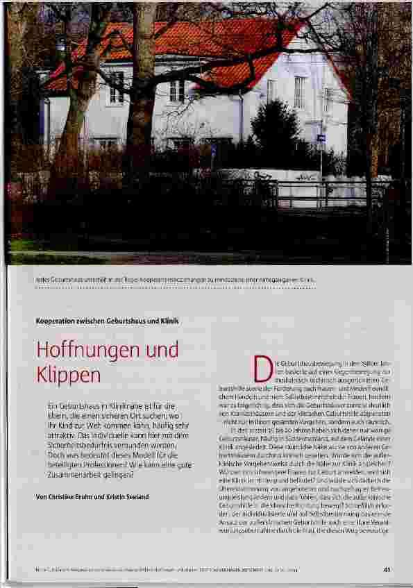 Vorschauseite 1: Hoffnungen und Klippen