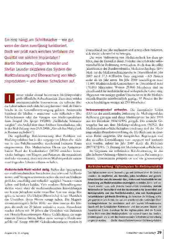 Vorschauseite 2: Mehr Transparenz bei Medizinprodukten
