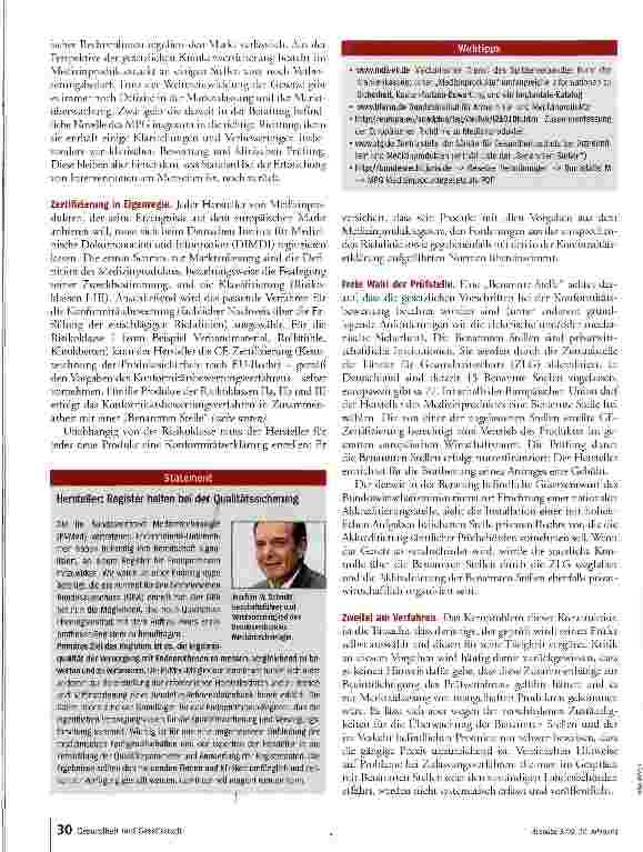 Vorschauseite 3: Mehr Transparenz bei Medizinprodukten