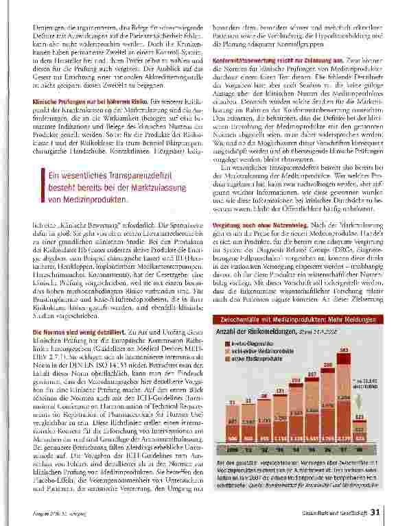 Vorschauseite 4: Mehr Transparenz bei Medizinprodukten