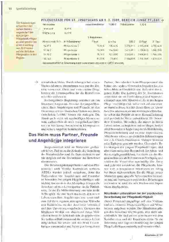 Vorschauseite 3: Junge Pflege im St. Josefshaus in RheineBelegung sichern, höhere Pflegesätze erreichen
