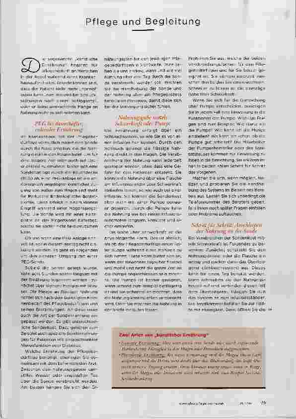 Vorschauseite 2: Mit PEG-Sonde SICHER ERNÄHREN