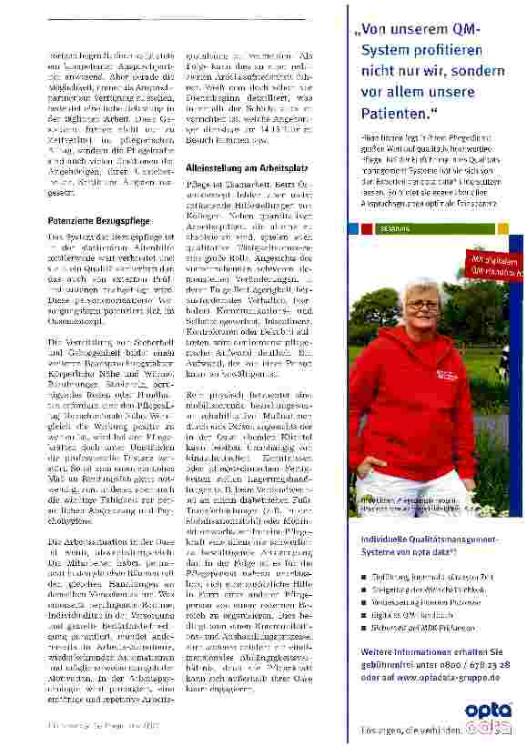 Vorschauseite 2: Oasen sind für Pflegekräfte sehr belastend