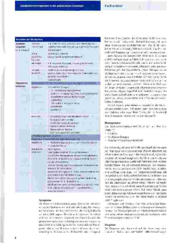Vorschauseite 2: Obstipationsmanagement in der pädiatrischen Onkologie