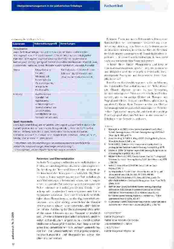 Vorschauseite 5: Obstipationsmanagement in der pädiatrischen Onkologie