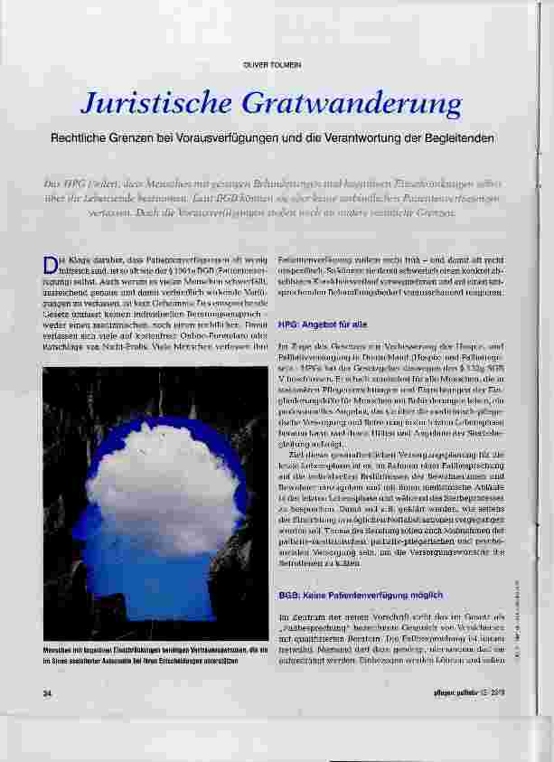 Vorschauseite 1: Juristische Gratwanderung