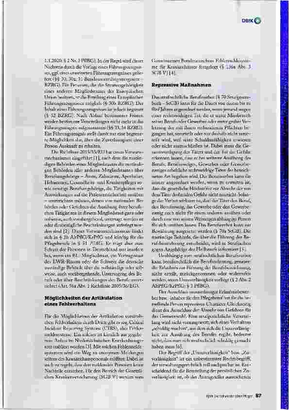 Vorschauseite 2: VORKEHRUNGEN UND SANKTIONEN