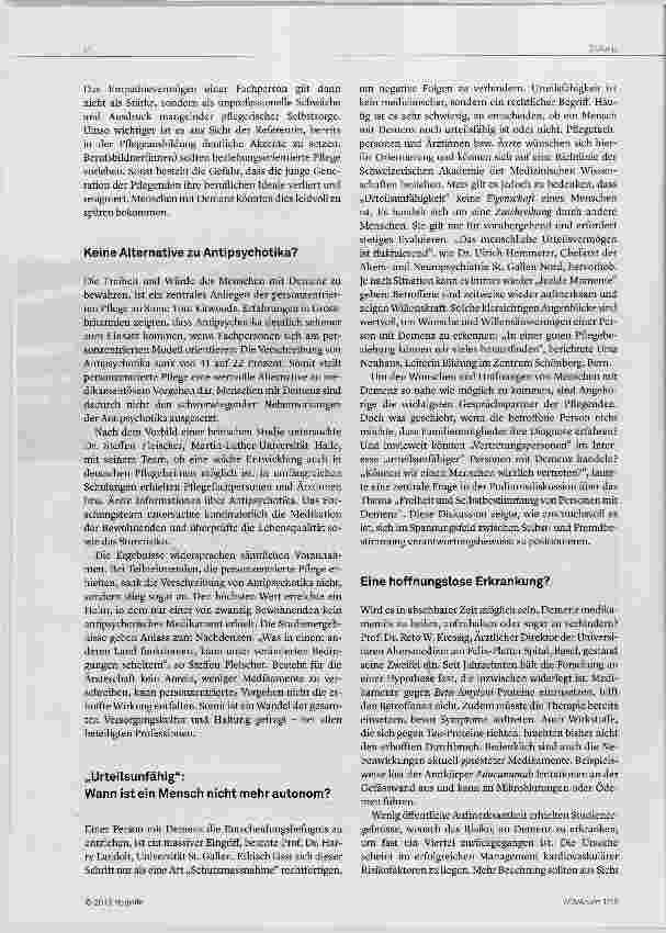 Vorschauseite 2: Demenz: Das Ende der Freiheit?