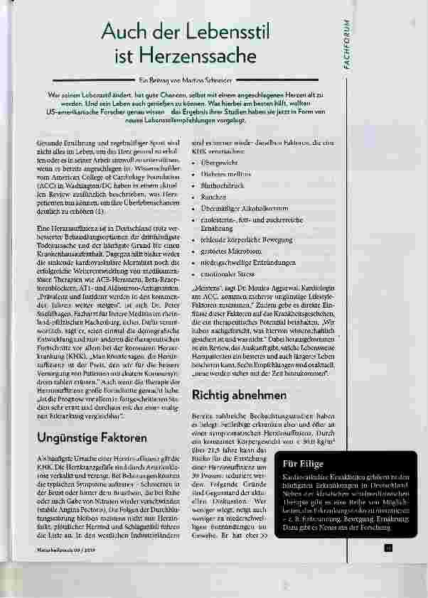 Vorschauseite 1: Auch der Lebensstil ist Herzenssache
