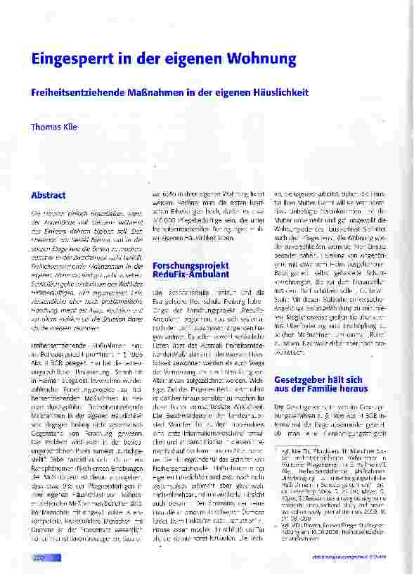 Vorschauseite 1: Eingesperrt in der eigenen Wohnung