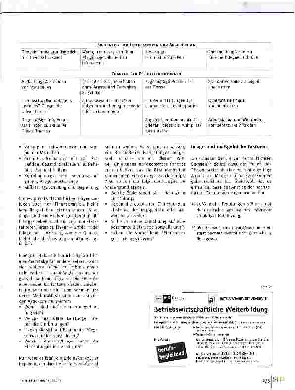 Vorschauseite 4: Mitbewerber im Pflegemarkt - Kämpfer, Konkurrenten und Kooperationspartner