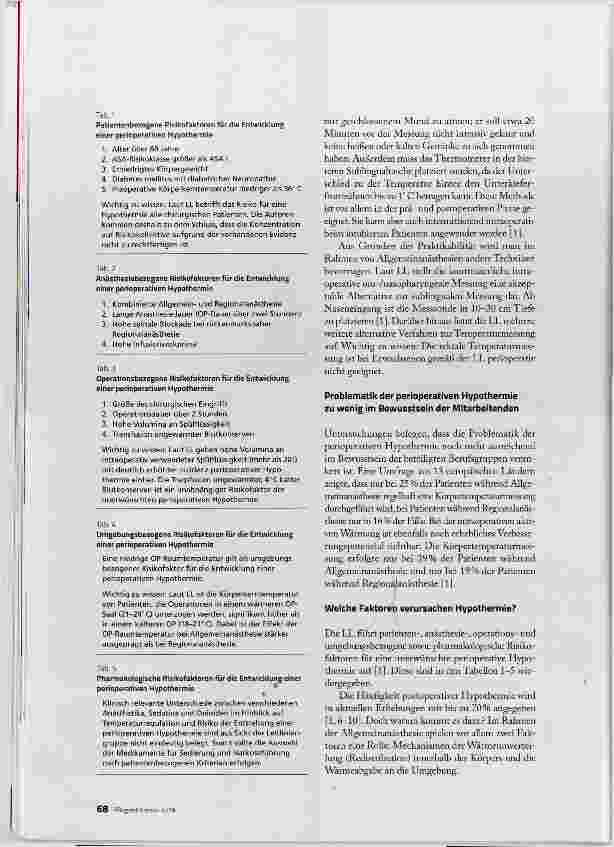 Vorschauseite 3: Perioperative Hypothermie vermeiden