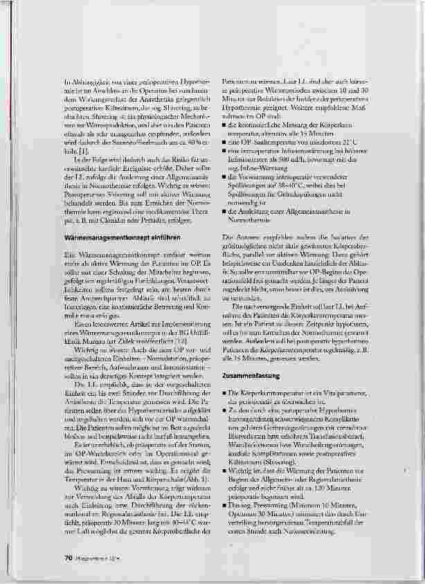Vorschauseite 5: Perioperative Hypothermie vermeiden