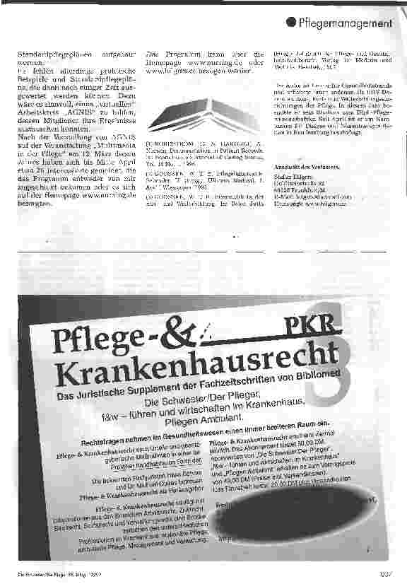 Vorschauseite 3: AGNIS - Pflegeplanung per Computer