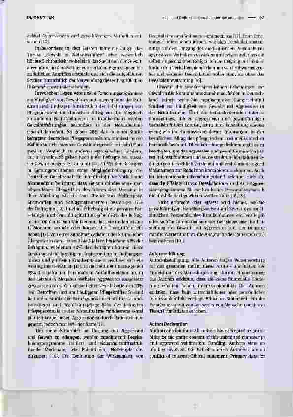 Vorschauseite 2: Gewalt in der Notaufnahme