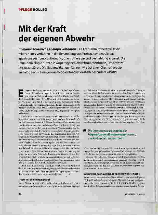 Vorschauseite 1: Mit der Kraft der eigenen Abwehr